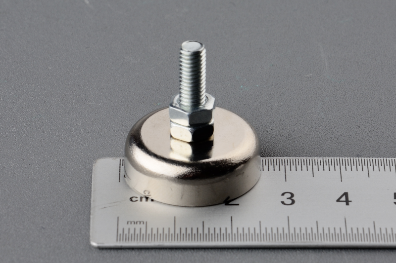 D25mm Neodymium Pot Magnet with Countersunk Hole with belt and nuts