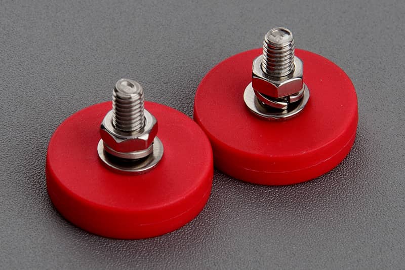 D25mm Plastic Coated Neodymium Magnet with Countersunk Hole with bolt and nuts