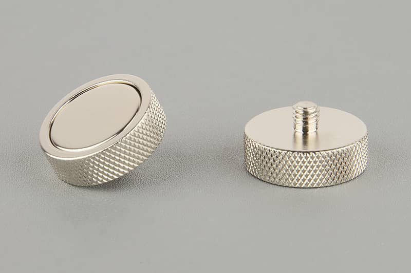 D25mm Sensor magnetic  pot with external thread 1/4''-28*5mm and two foot