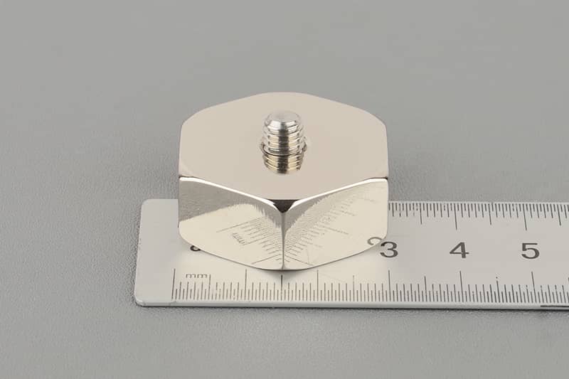 30mm Hexagon Sensor magnetic  pot with external thread 1/4''-28*5mm